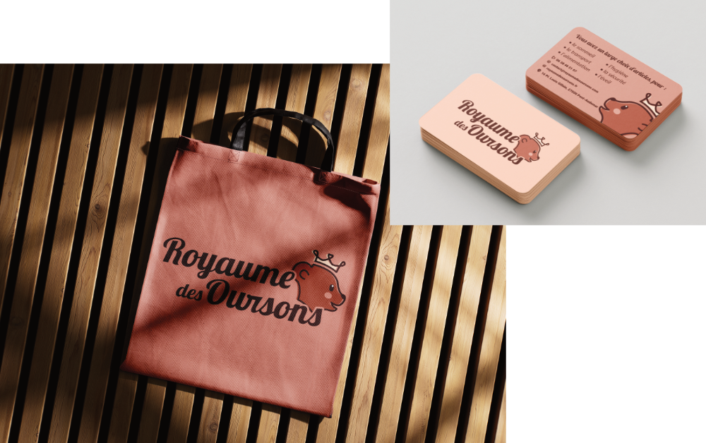 Mises en situation logo Royaume des oursons